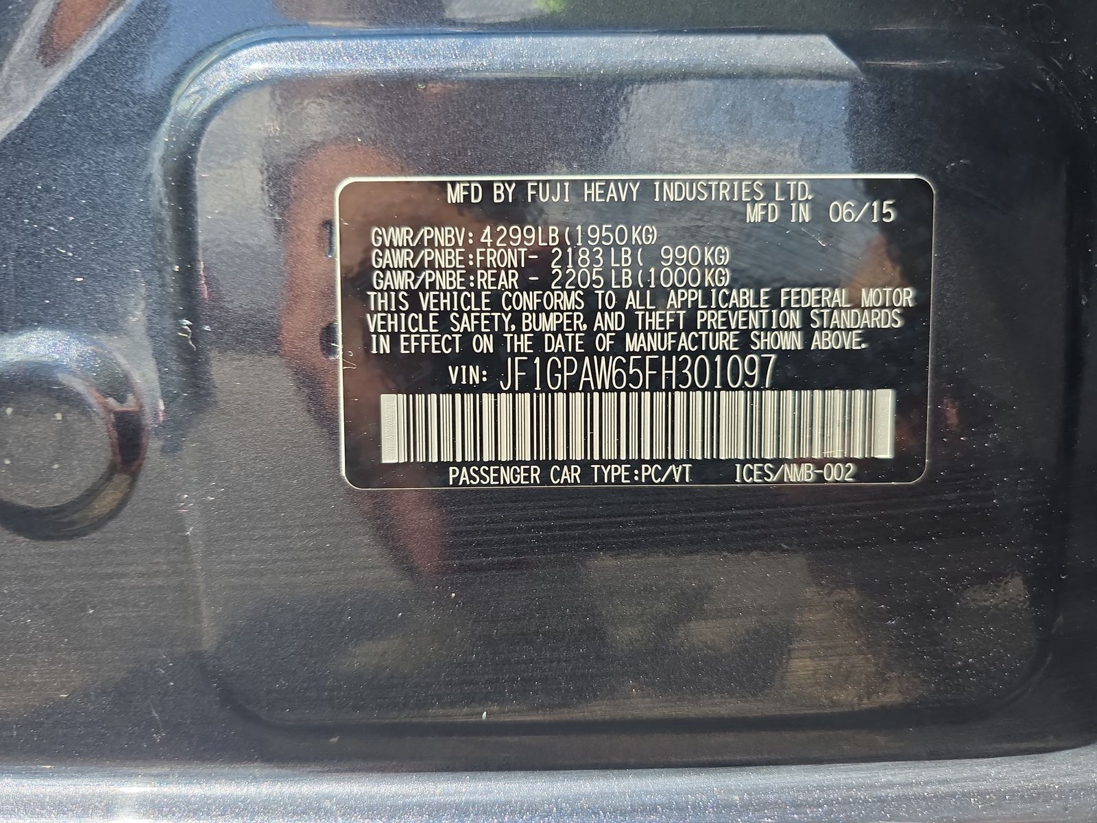 2015 Subaru Impreza 2.0i Sport Limited AWD