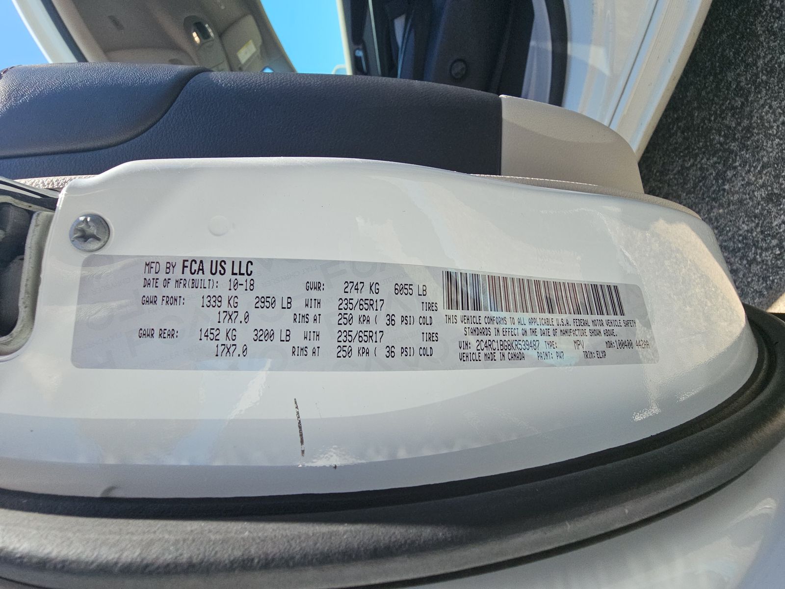 2019 Chrysler Pacifica Touring L FWD
