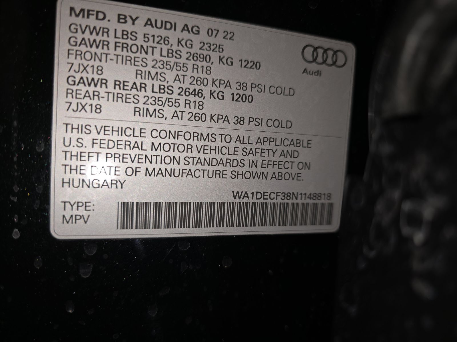 2022 Audi Q3 2.0T S line Premium AWD