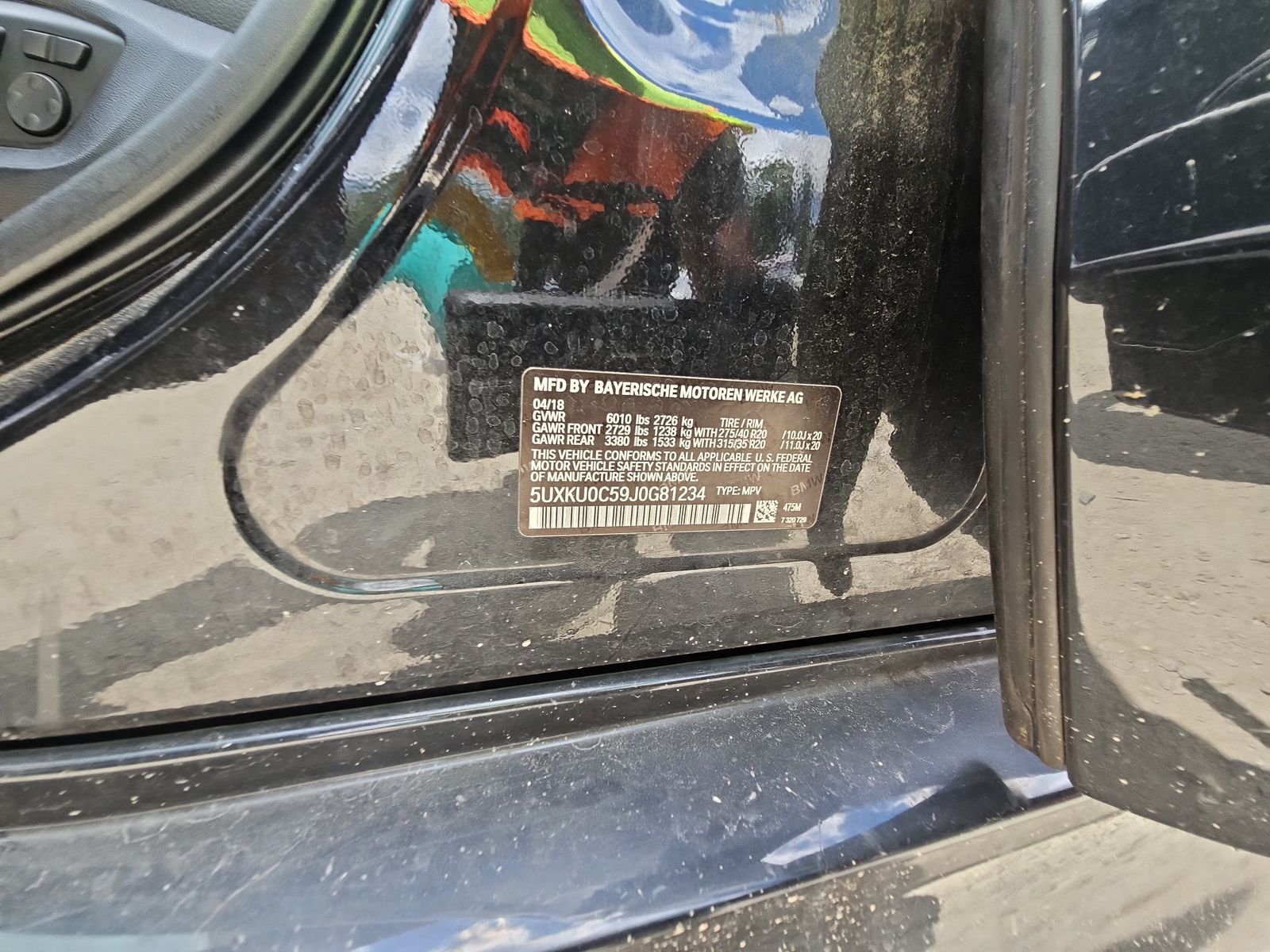 2018 BMW X6 sDrive35i RWD