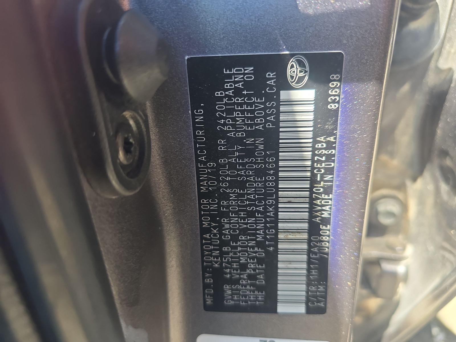 2020 Toyota Camry SE FWD