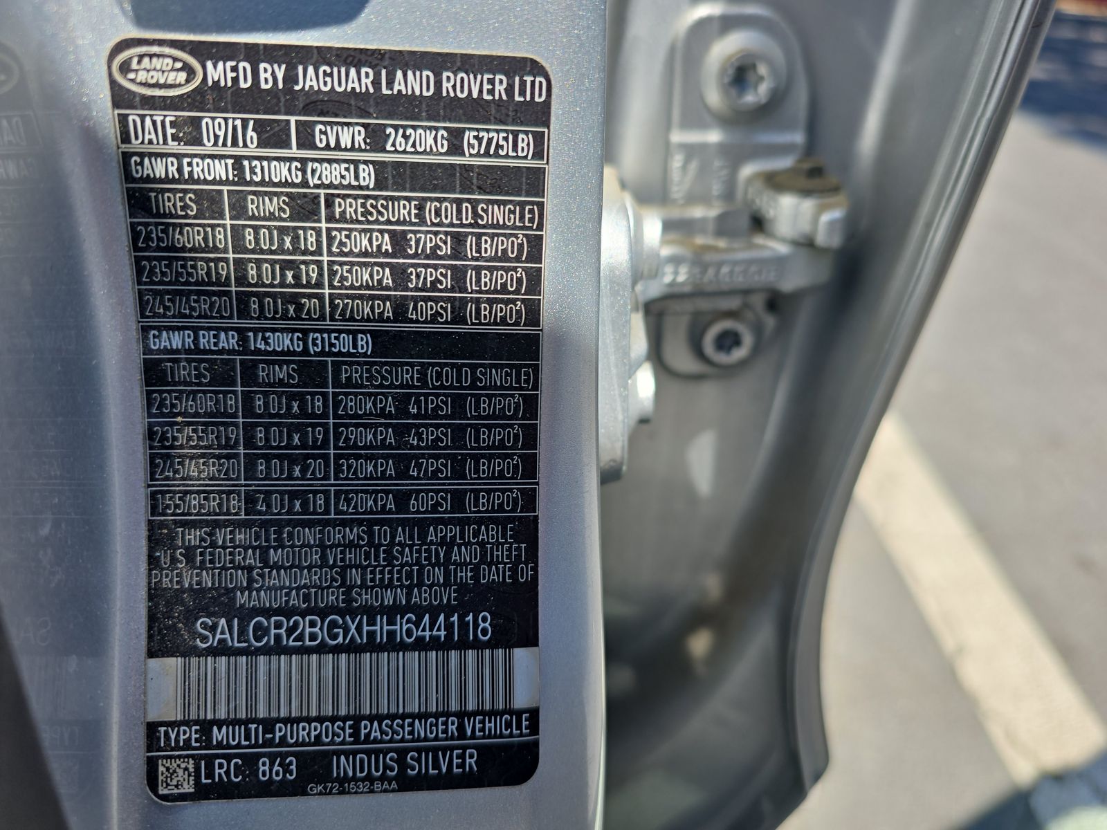 2017 Land Rover Discovery Sport HSE AWD