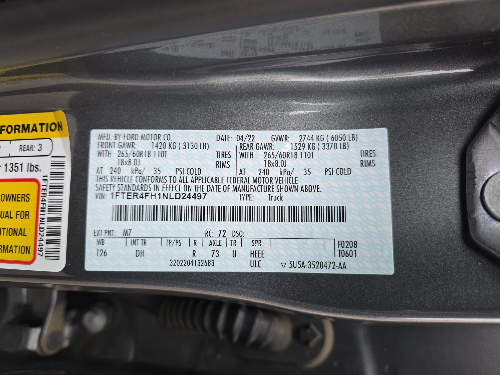 2022 Ford Ranger Lariat AWD