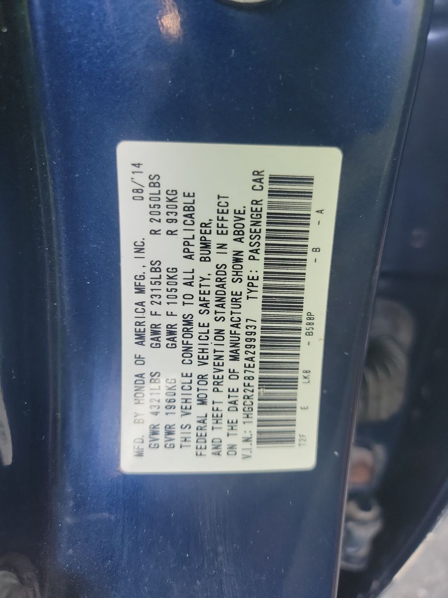 2014 Honda Accord EX-L FWD