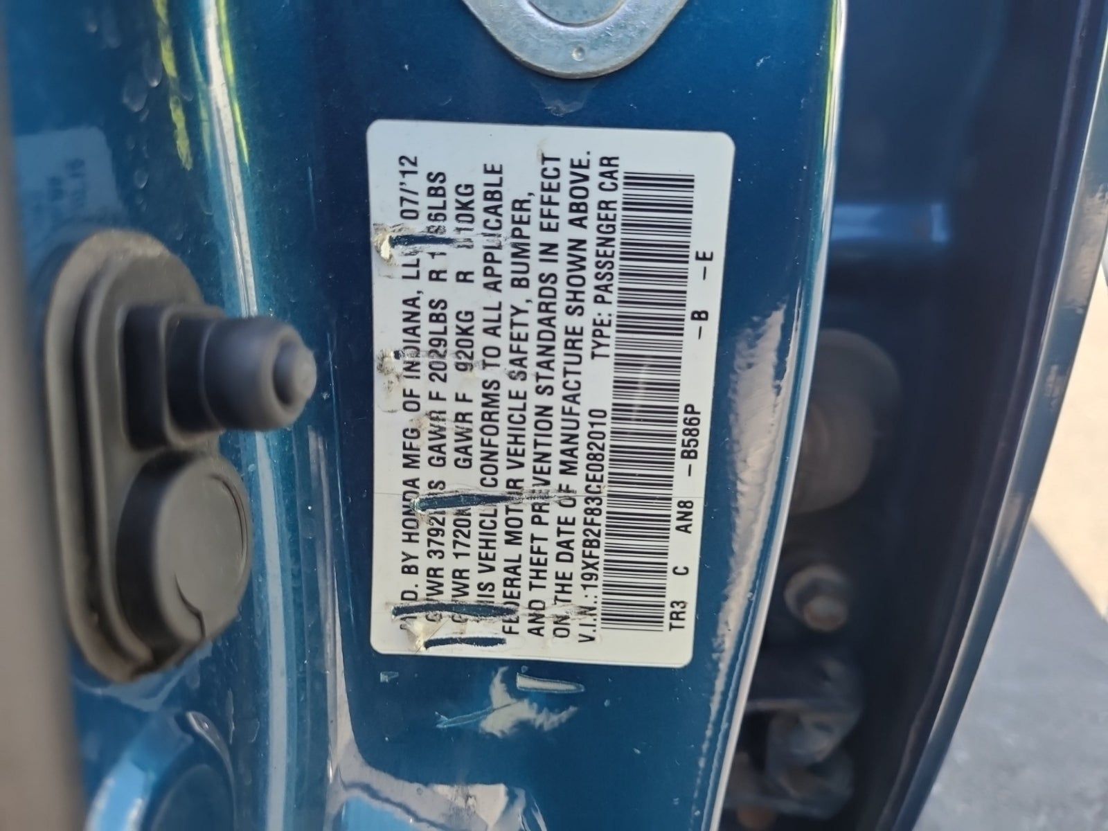 2012 Honda Civic EX FWD