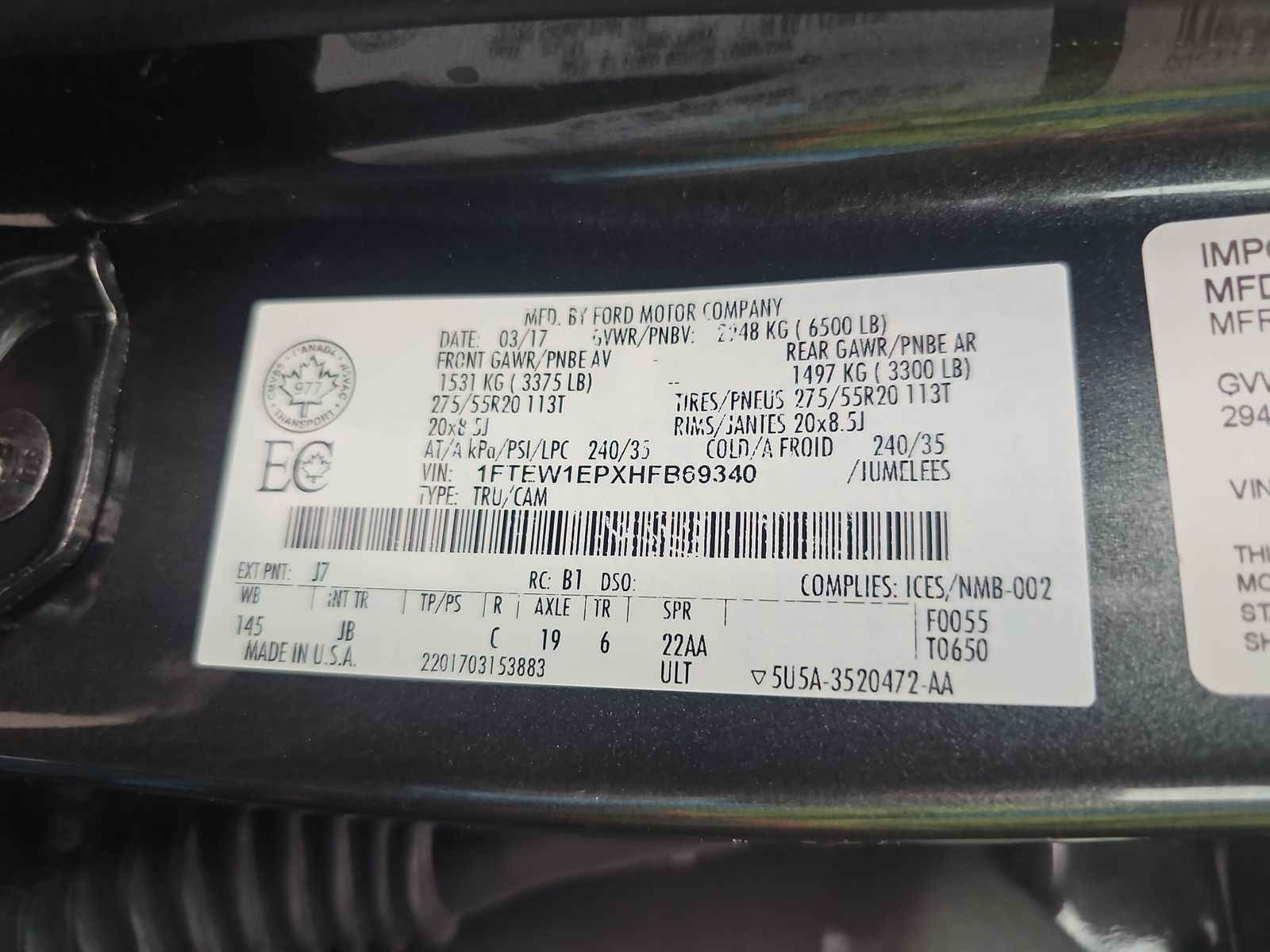 2017 Ford F-150 XLT AWD