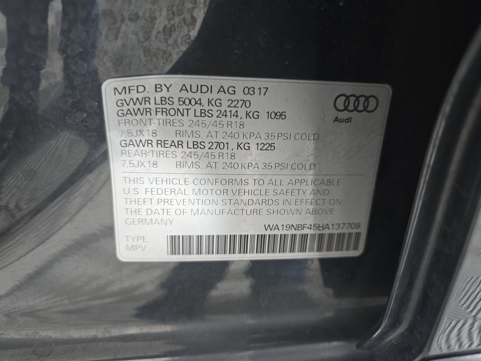 2017 Audi A4 allroad Prestige AWD