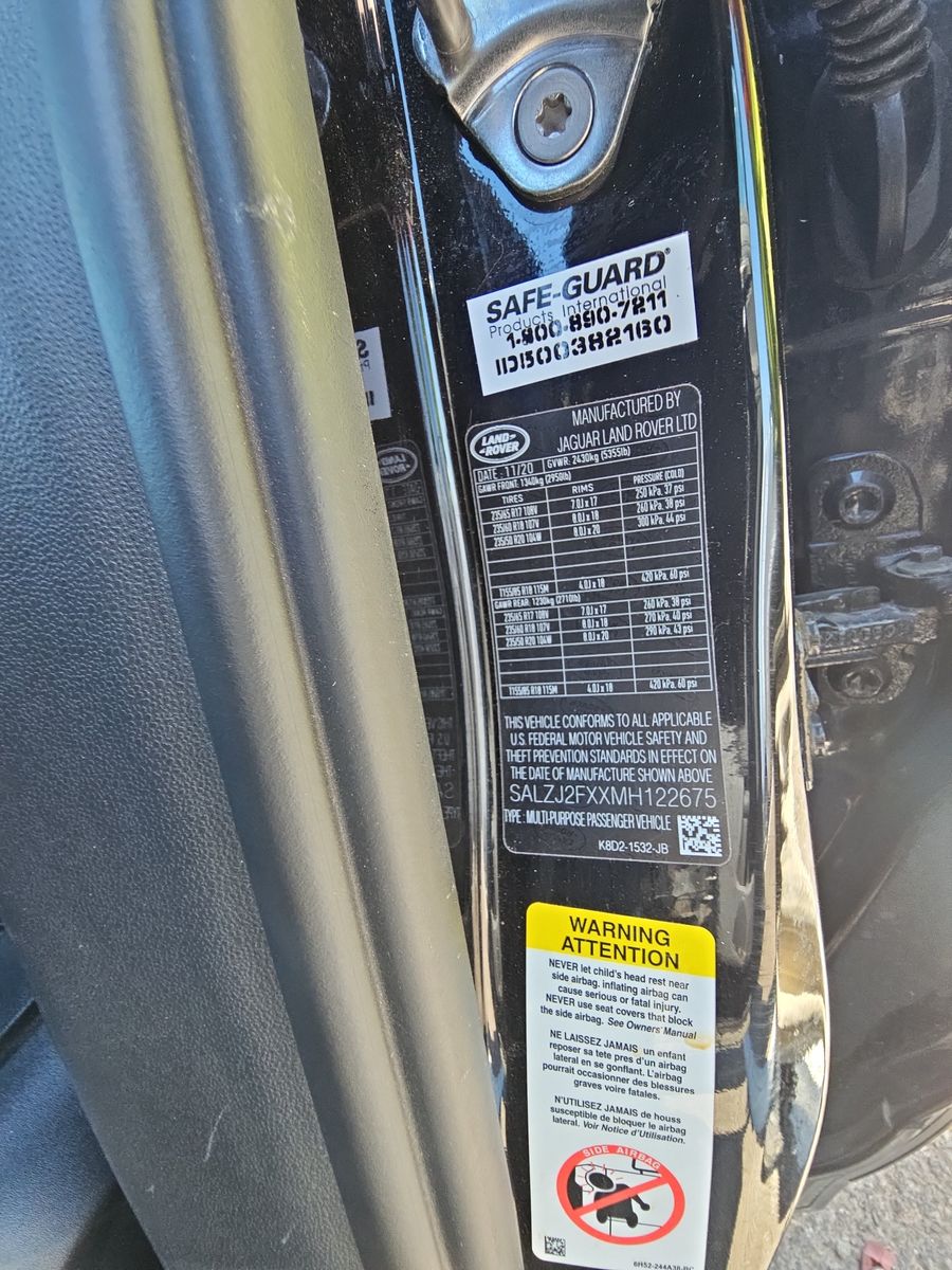 2021 Land Rover Range Rover Evoque S AWD