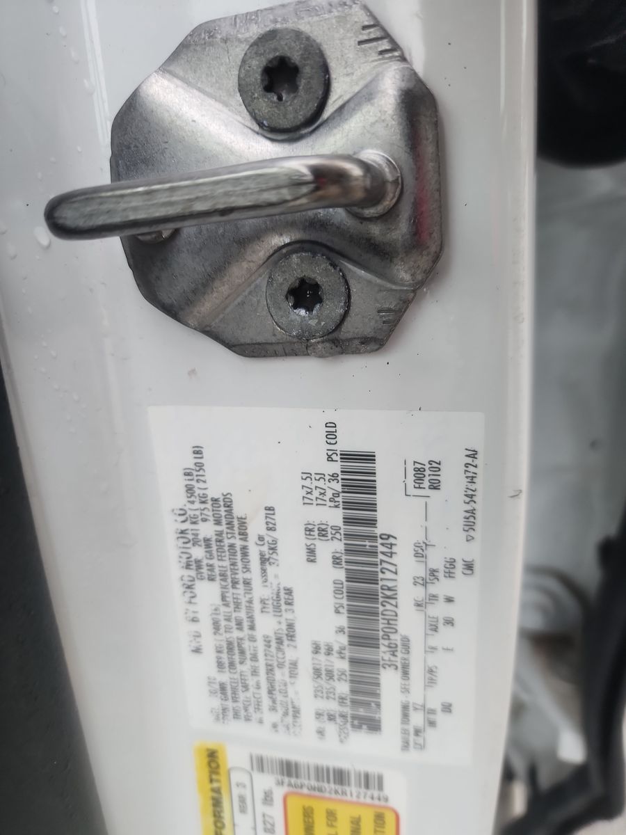 2019 Ford Fusion SE FWD
