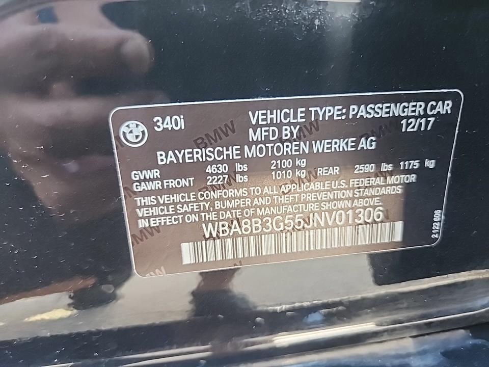 2018 BMW 3 Series 340i RWD