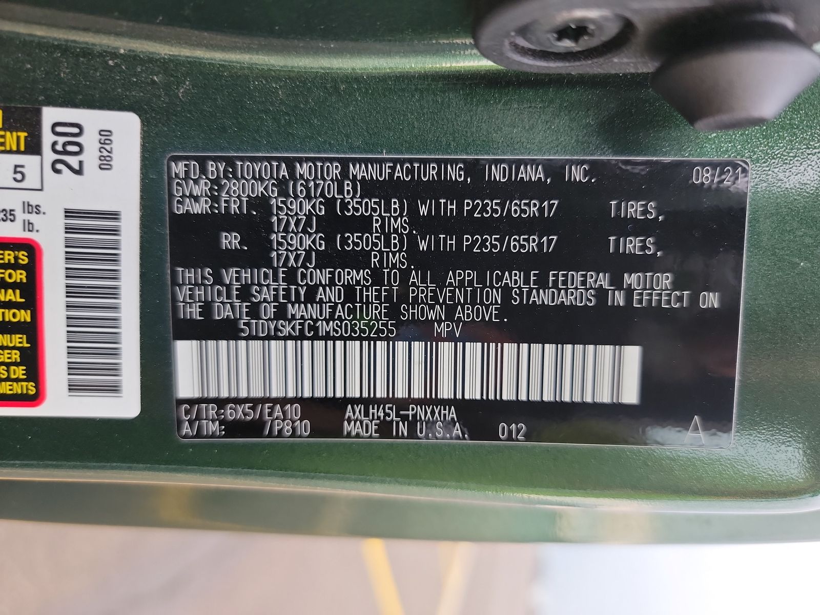 2021 Toyota Sienna XLE AWD