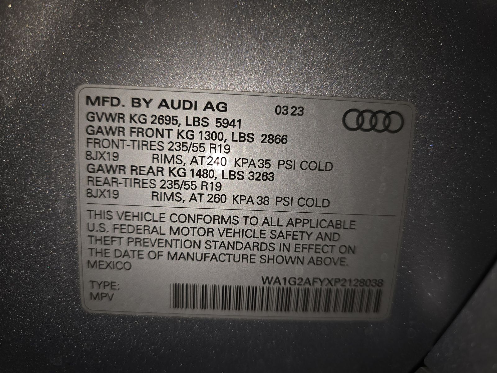 2023 Audi Q5 e Plug-In Hybrid S line Premium AWD