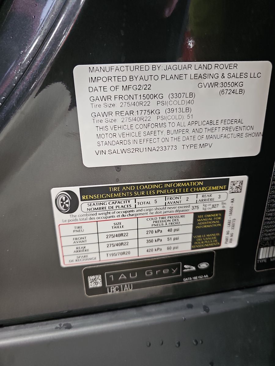 2022 Land Rover Range Rover Sport HST AWD