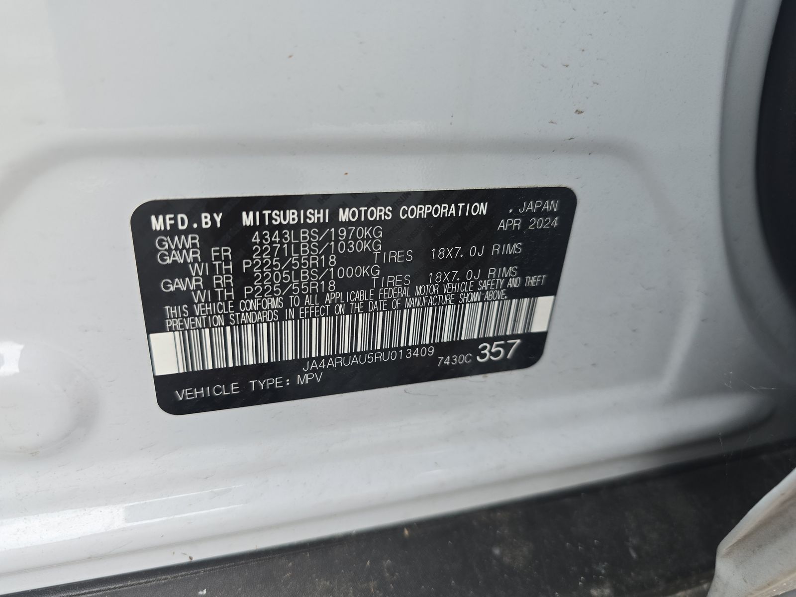 2024 Mitsubishi Outlander Sport 2.0 S AWD