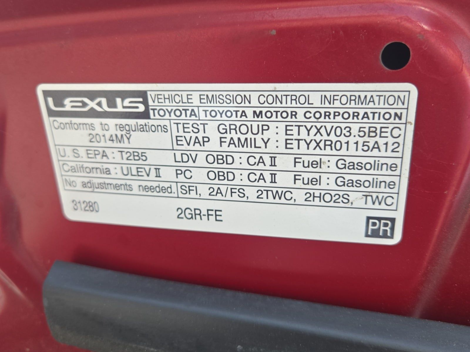 2014 Lexus ES ES 350 FWD