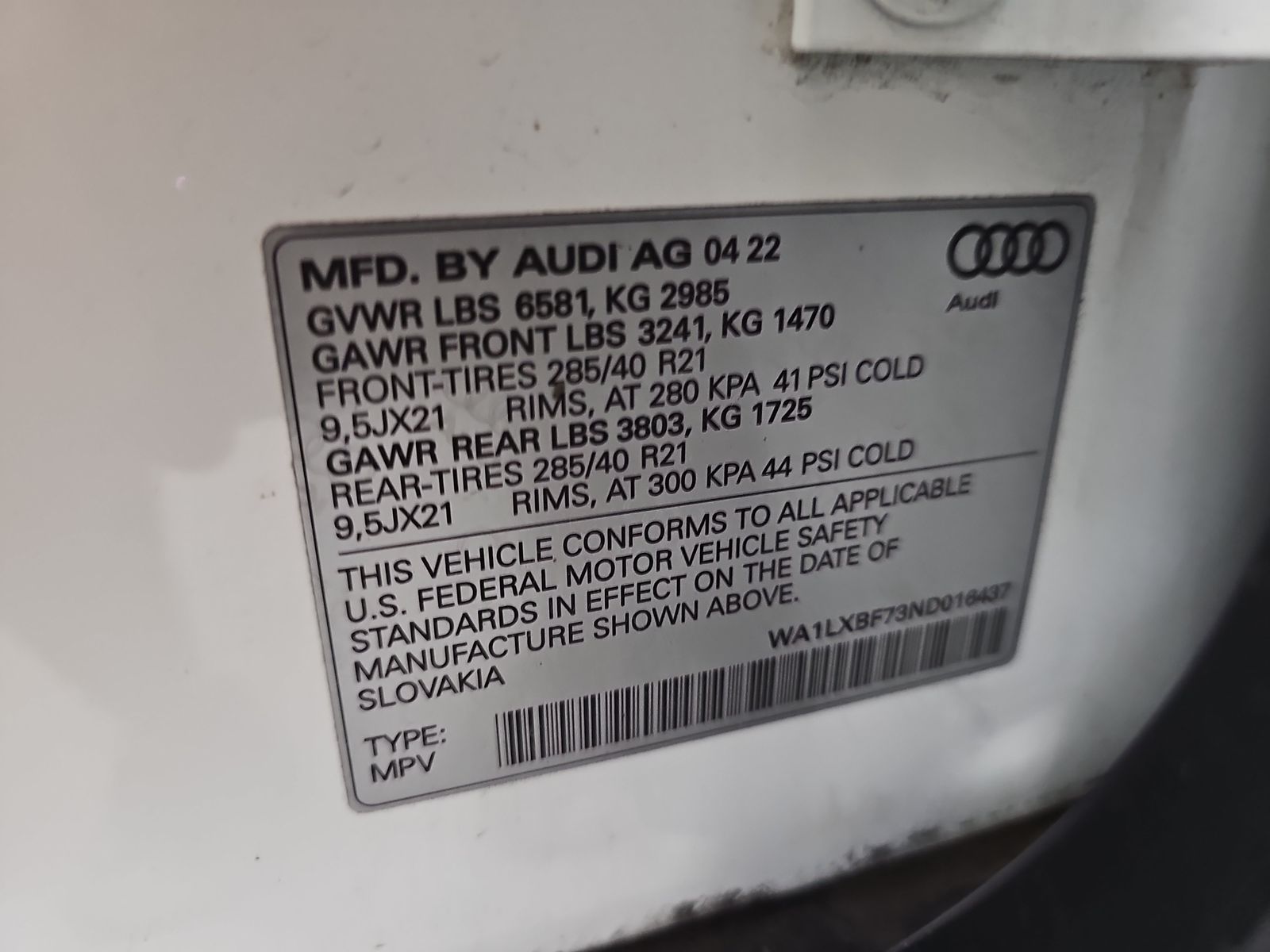 2022 Audi Q7 Premium Plus AWD