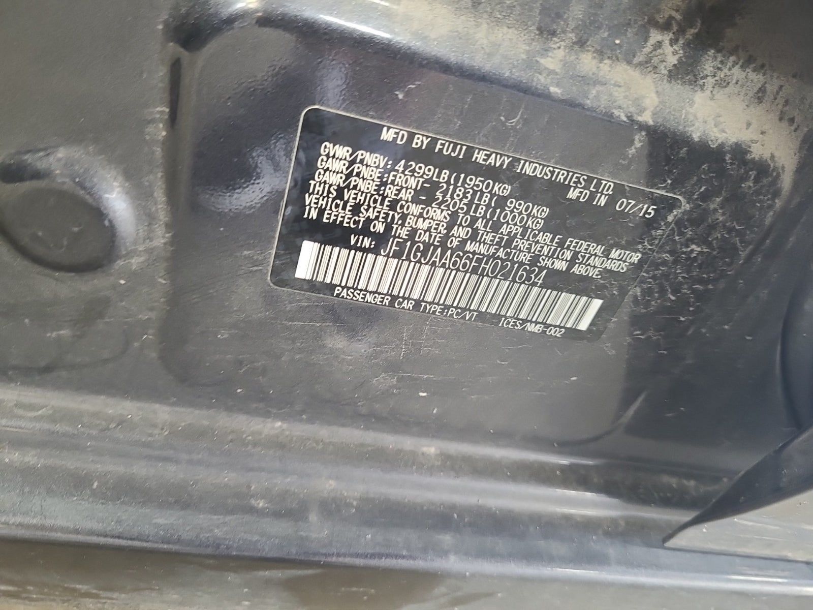 2015 Subaru Impreza 2.0i AWD