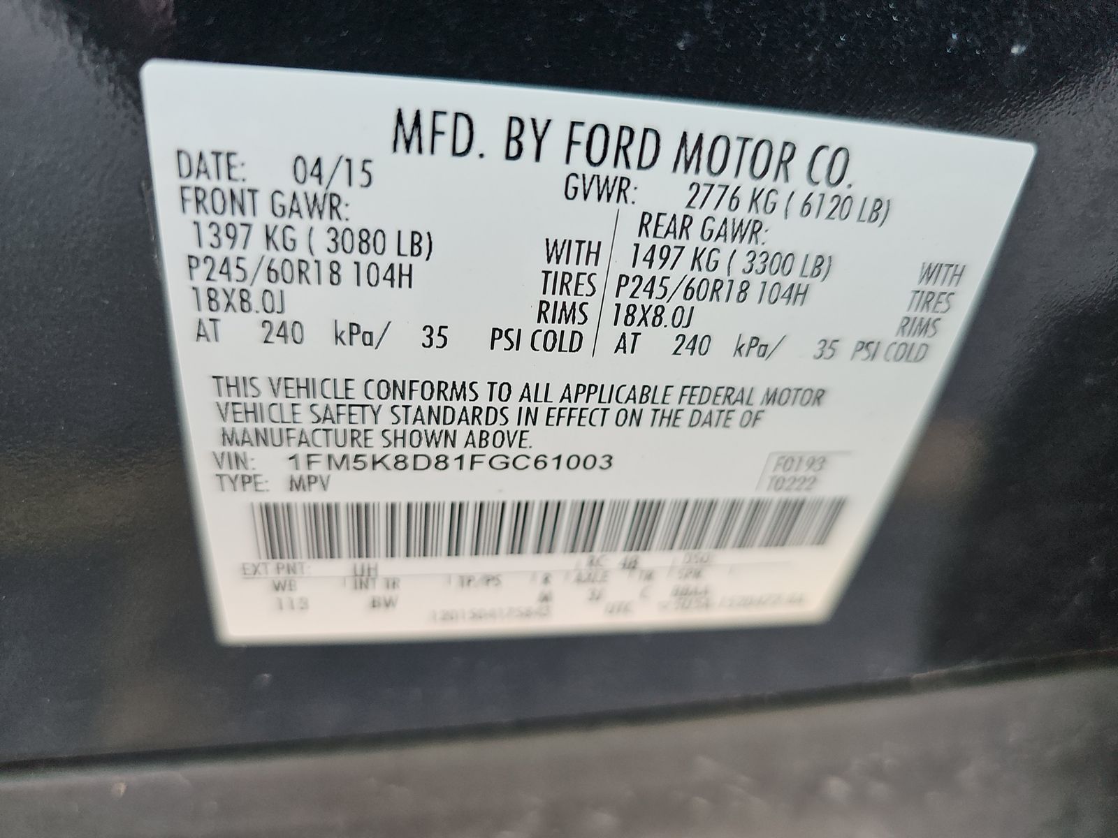 2015 Ford Explorer XLT AWD