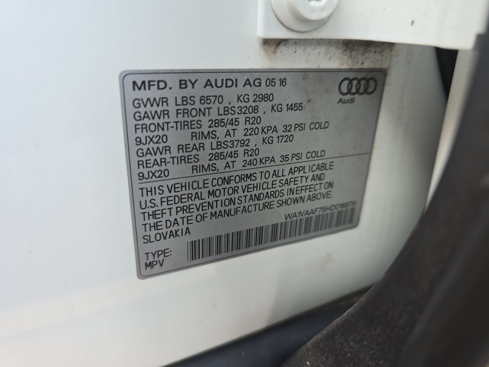 2017 Audi Q7 3.0T Prestige AWD