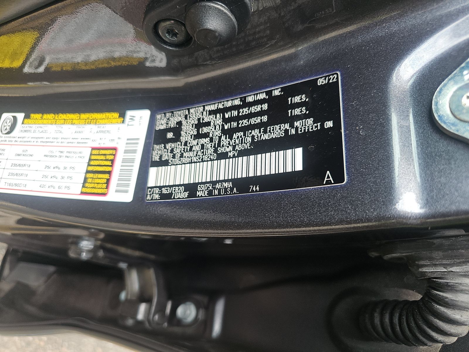 2022 Toyota Highlander XLE AWD