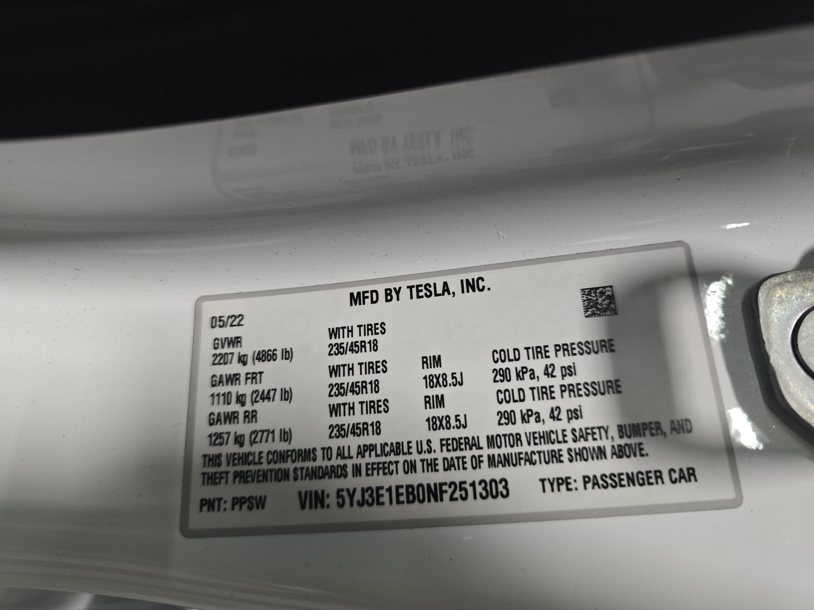 2022 Tesla Model 3 Long Range AWD