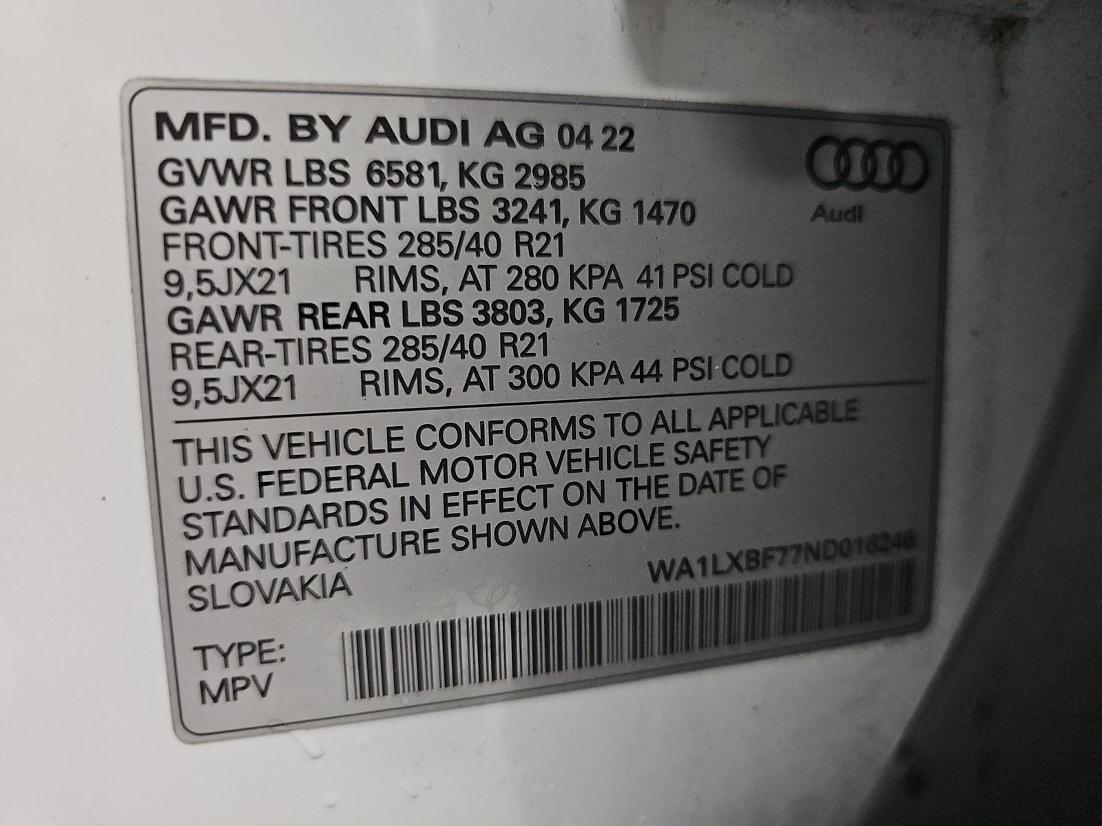 2022 Audi Q7 Premium Plus AWD