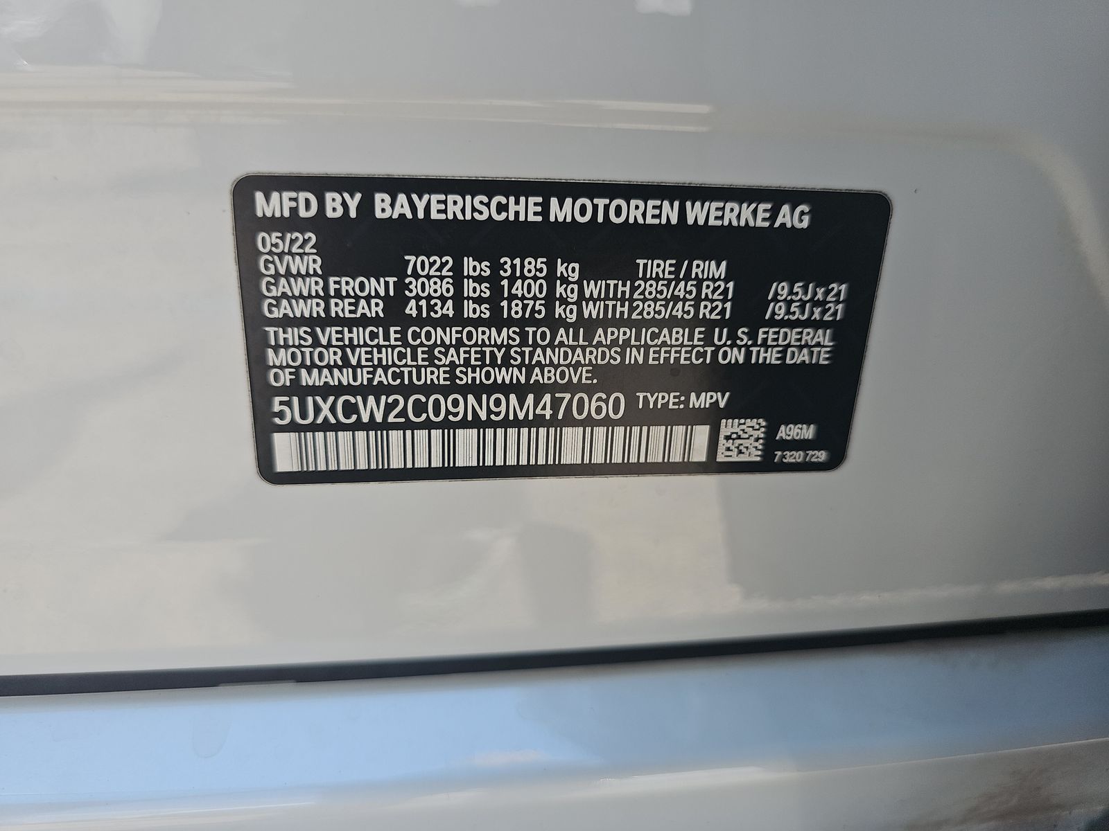 2022 BMW X7 xDrive40i AWD