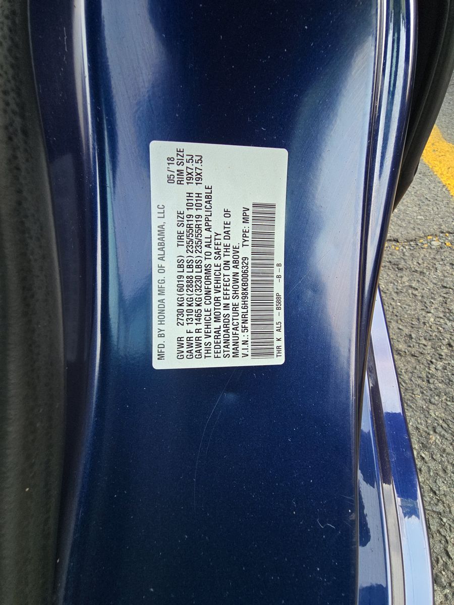 2019 Honda Odyssey Elite FWD