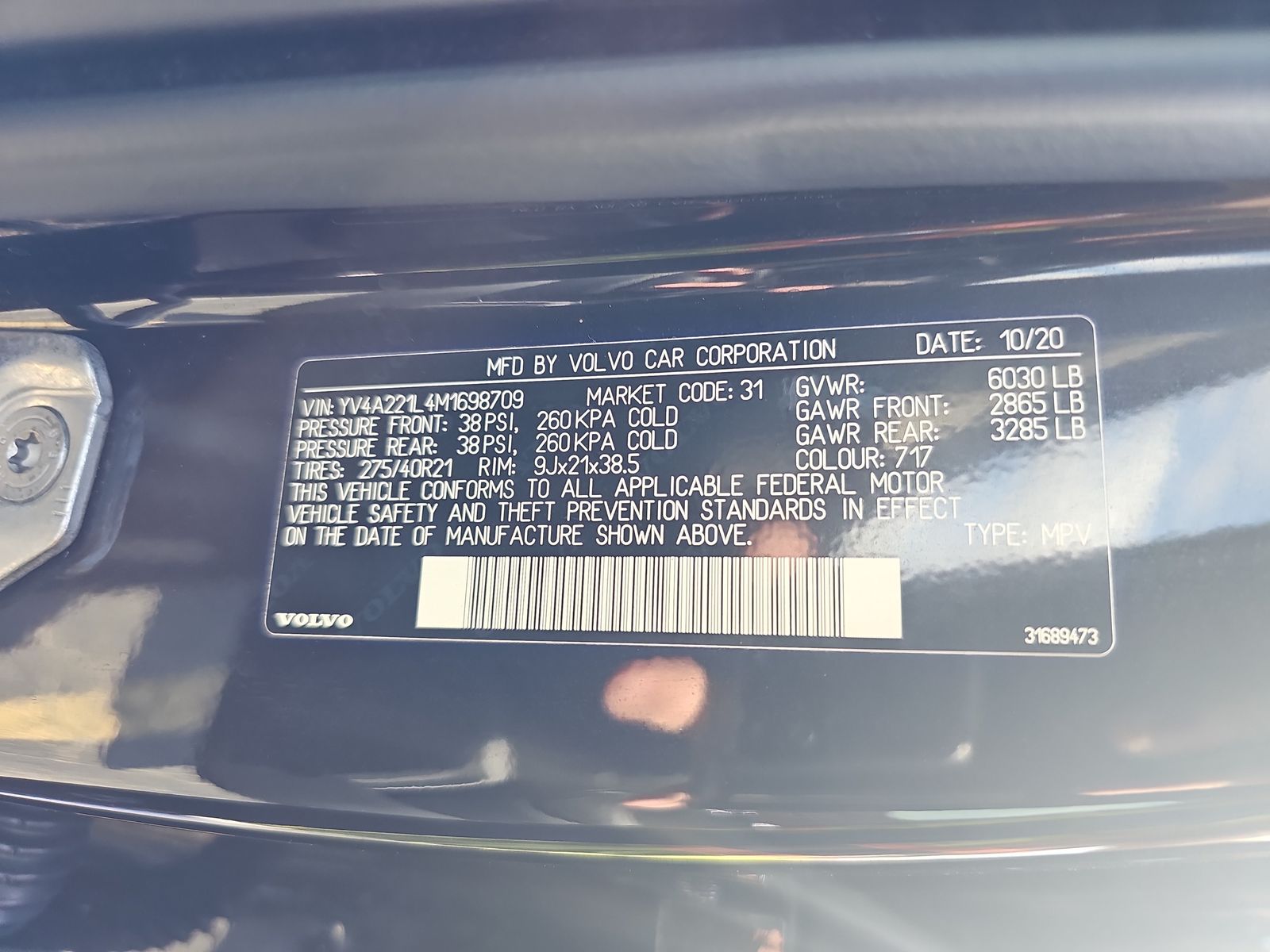 2021 Volvo XC90 T6 Inscription AWD