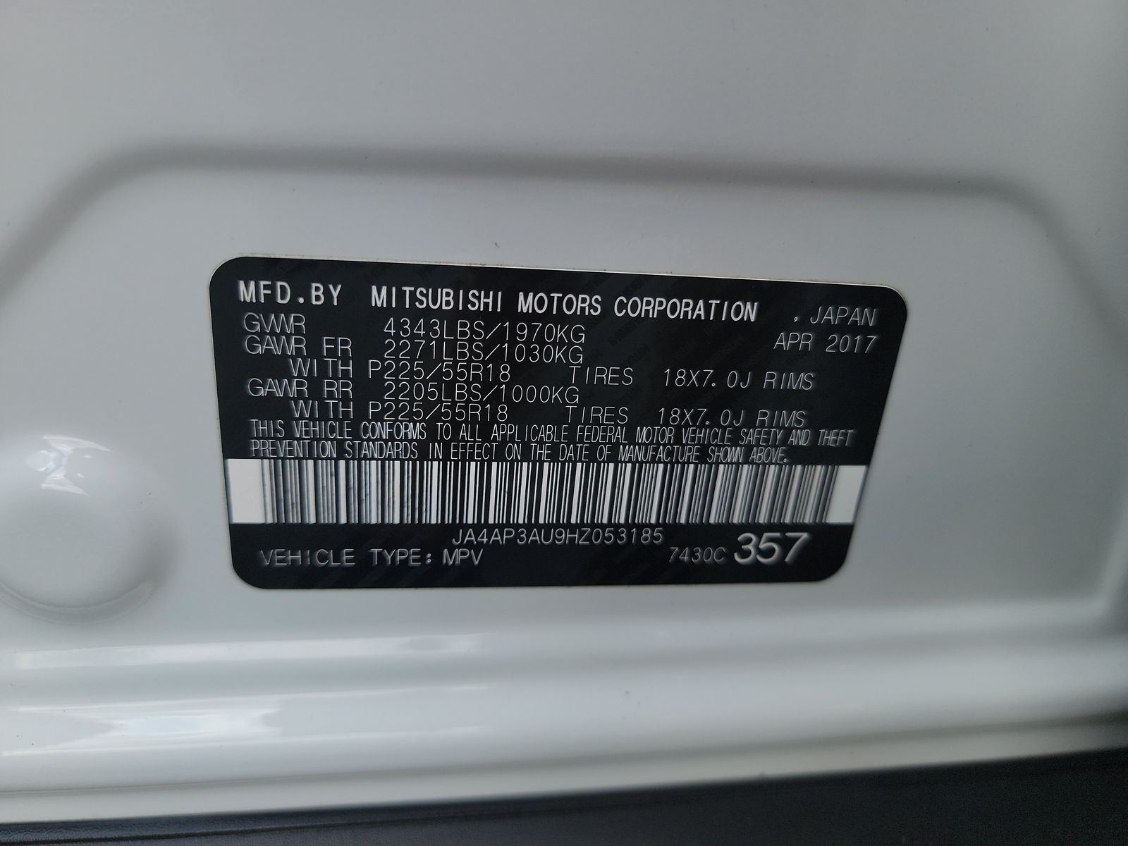 2017 Mitsubishi Outlander Sport LE FWD