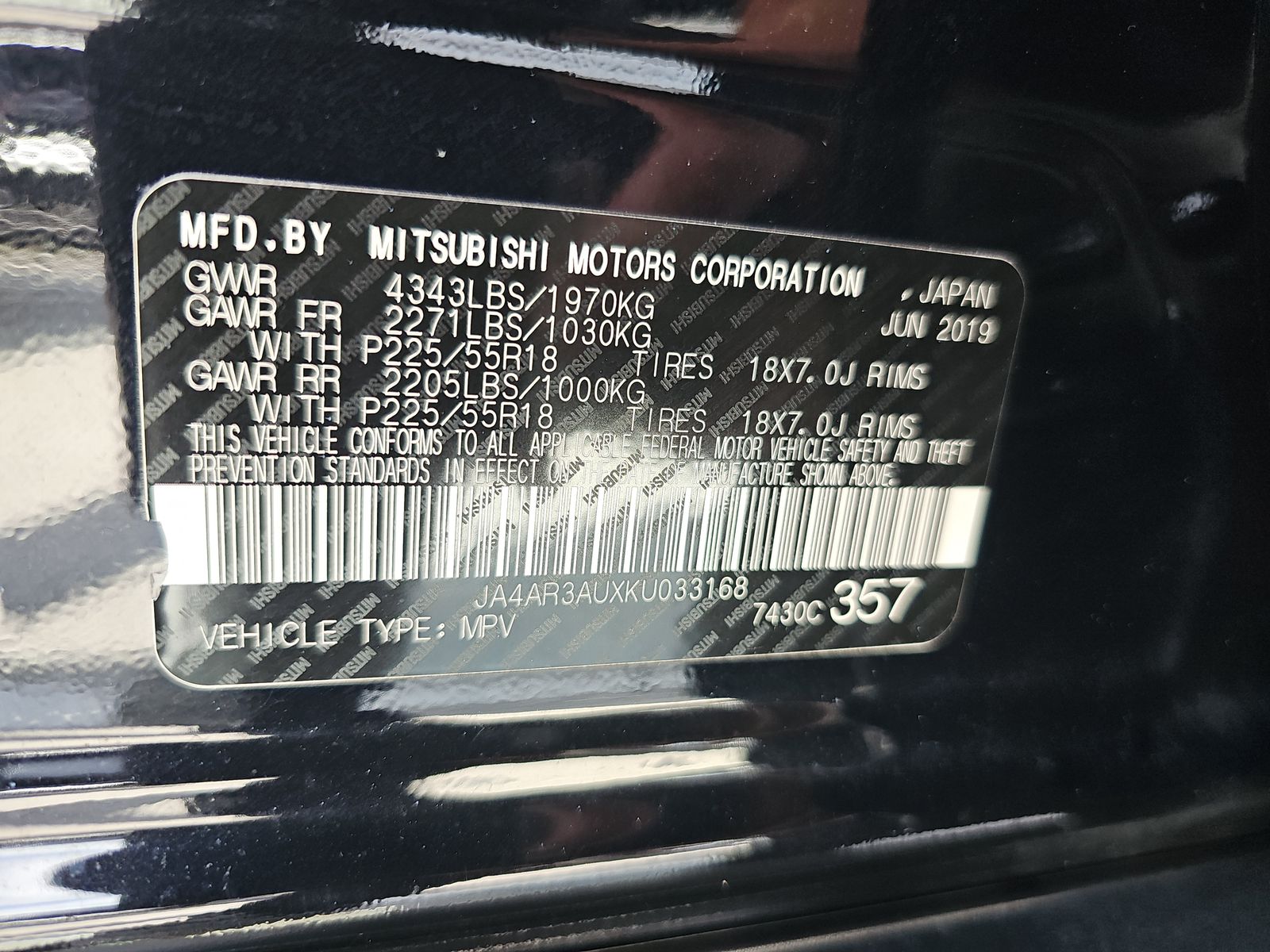 2019 Mitsubishi Outlander Sport SP AWD