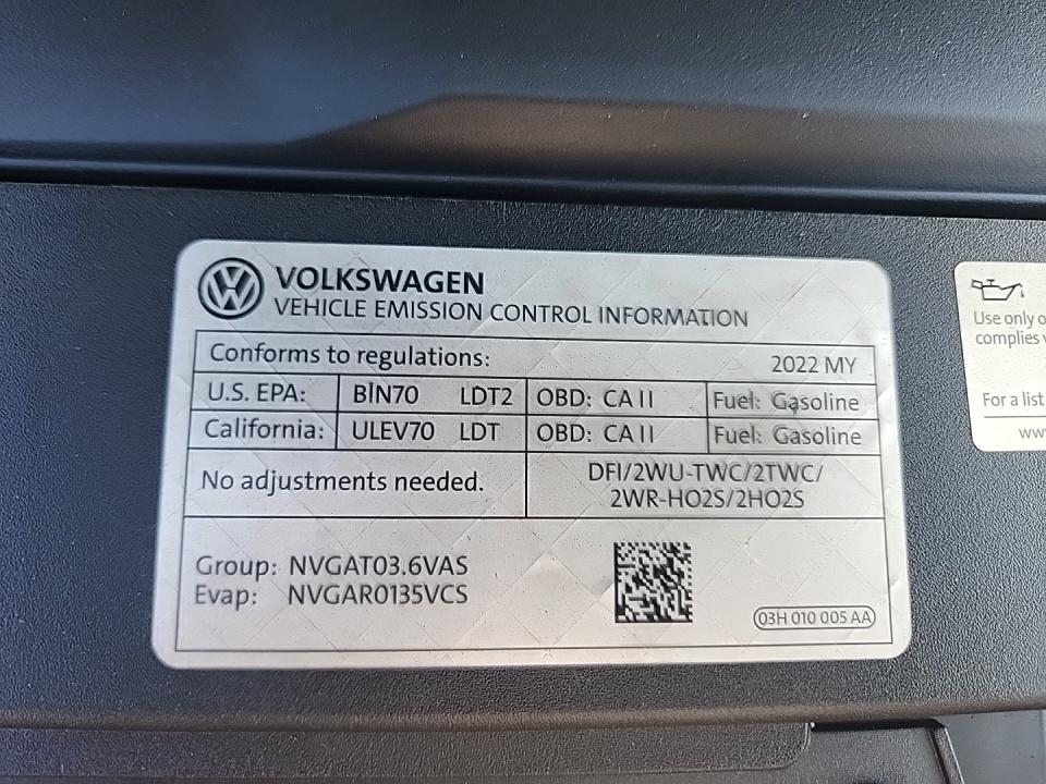 2022 Volkswagen Atlas 3.6L SE AWD