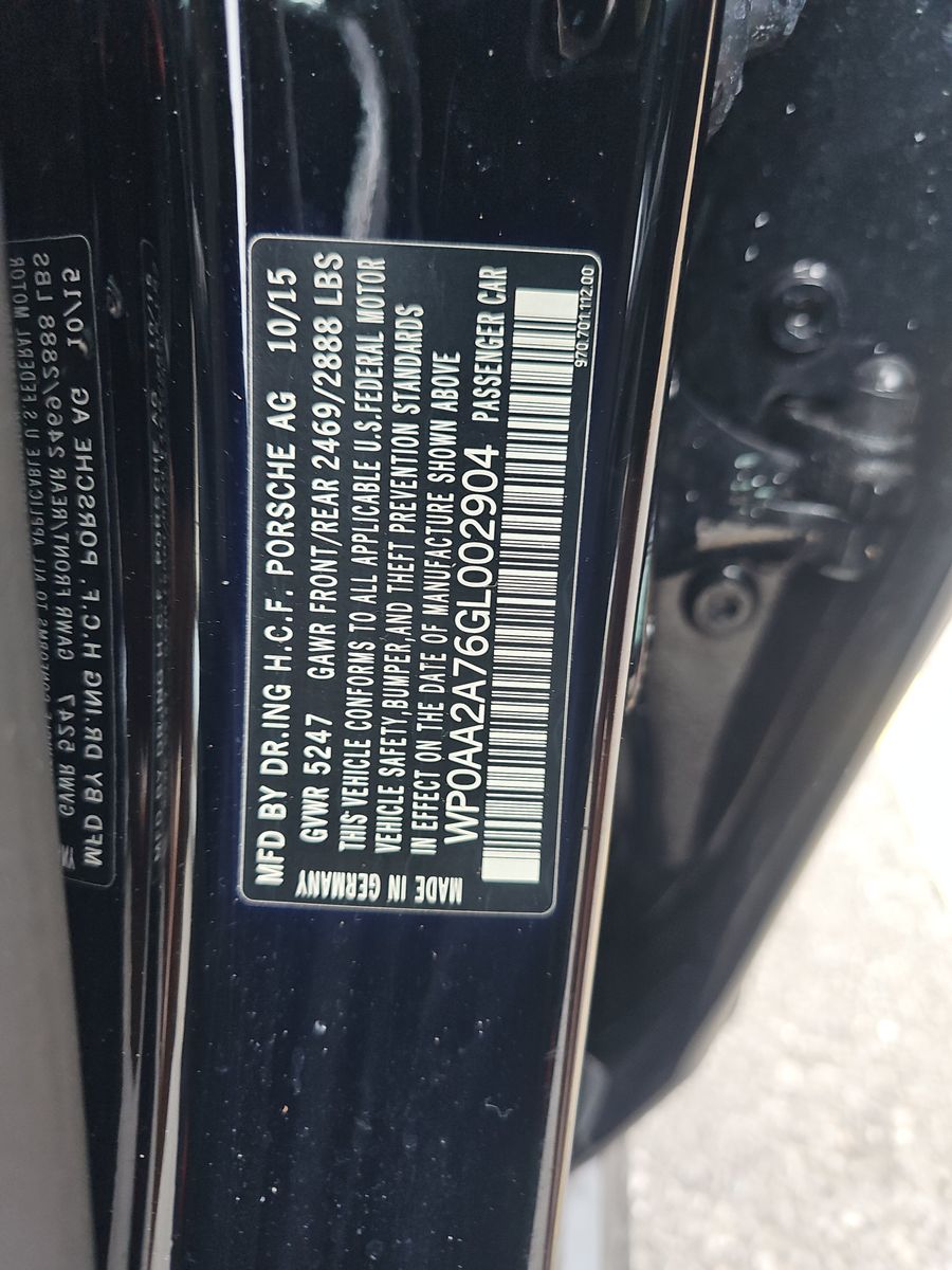 2016 Porsche Panamera Base RWD