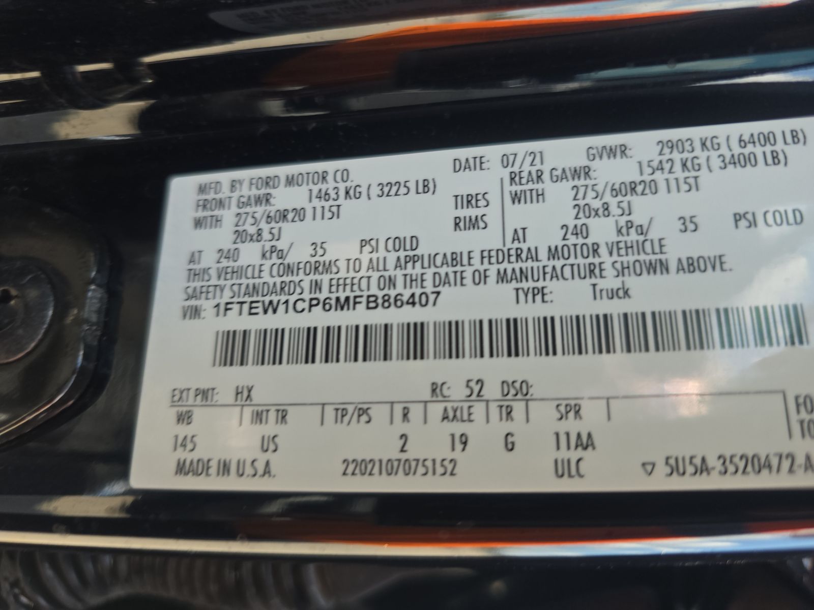 2021 Ford F-150 XLT RWD