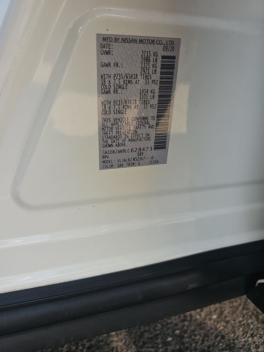 2020 Nissan Pathfinder S FWD
