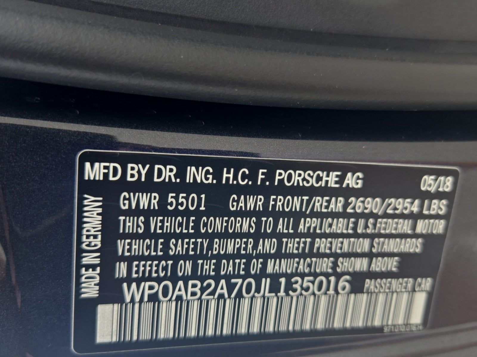 2018 Porsche Panamera 4S AWD