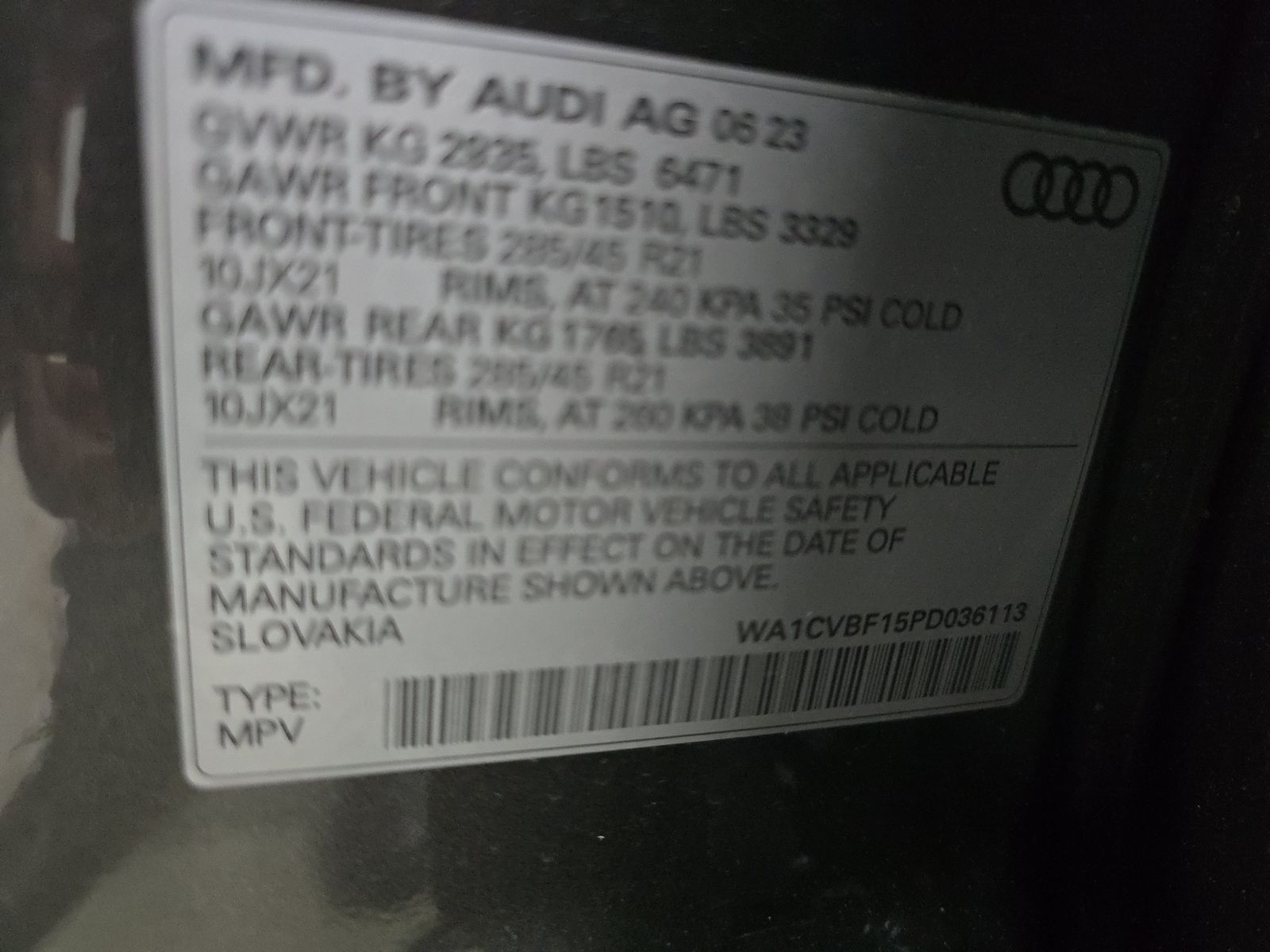 2023 Audi Q8 Prestige AWD