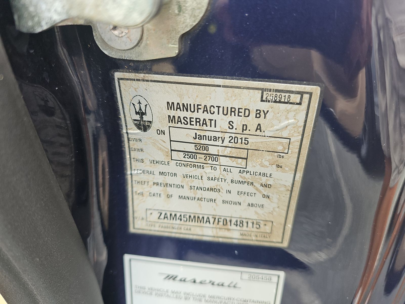 2015 Maserati GranTurismo Base FWD