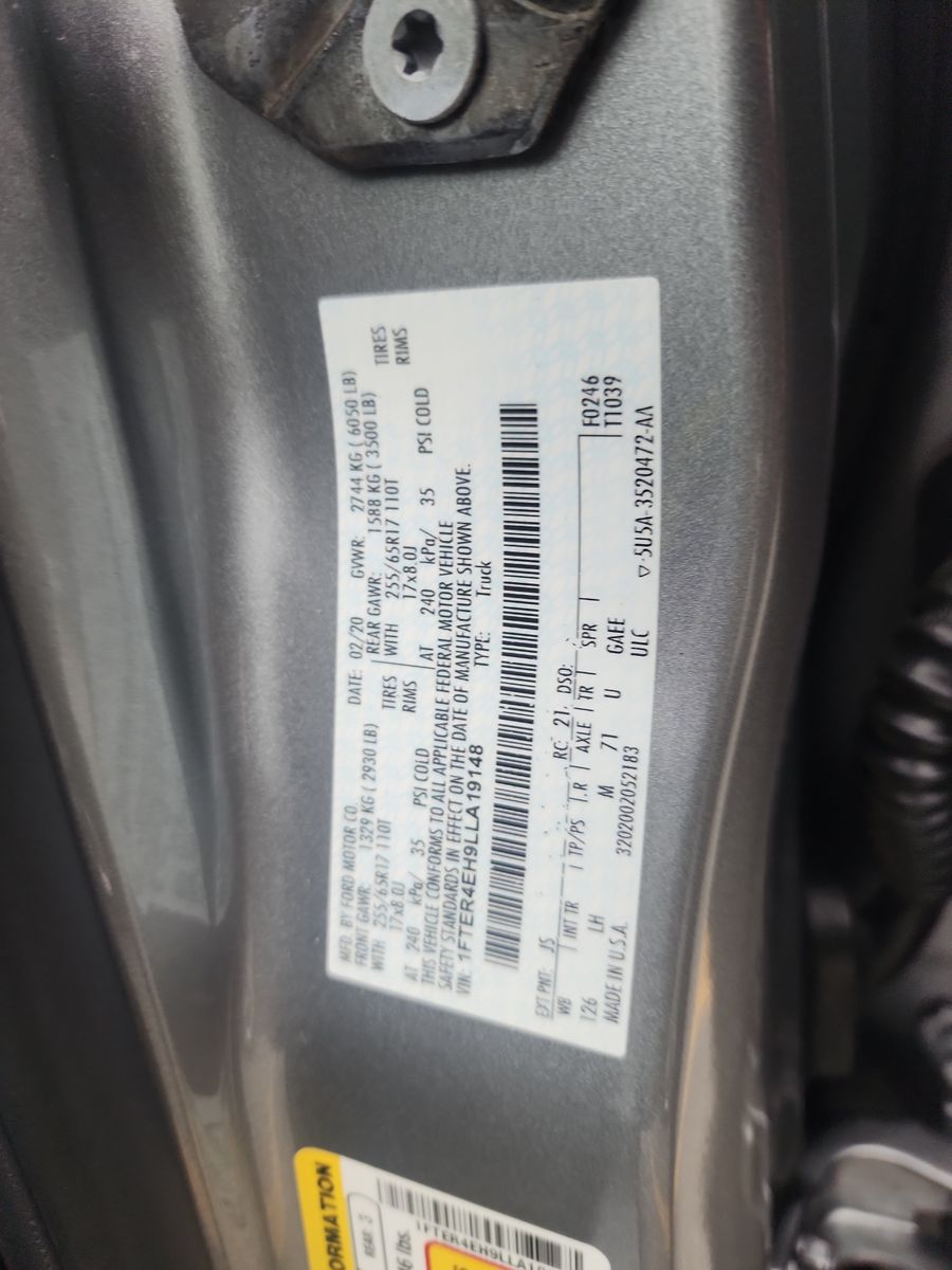 2020 Ford Ranger XLT RWD