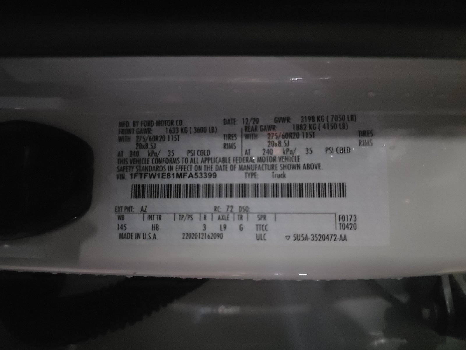 2021 Ford F-150 Lariat AWD