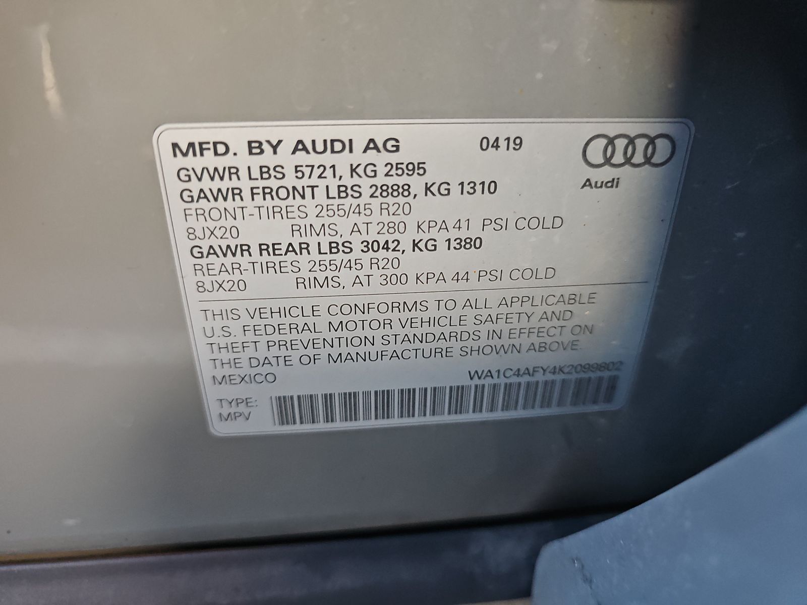 2019 Audi SQ5 Prestige AWD