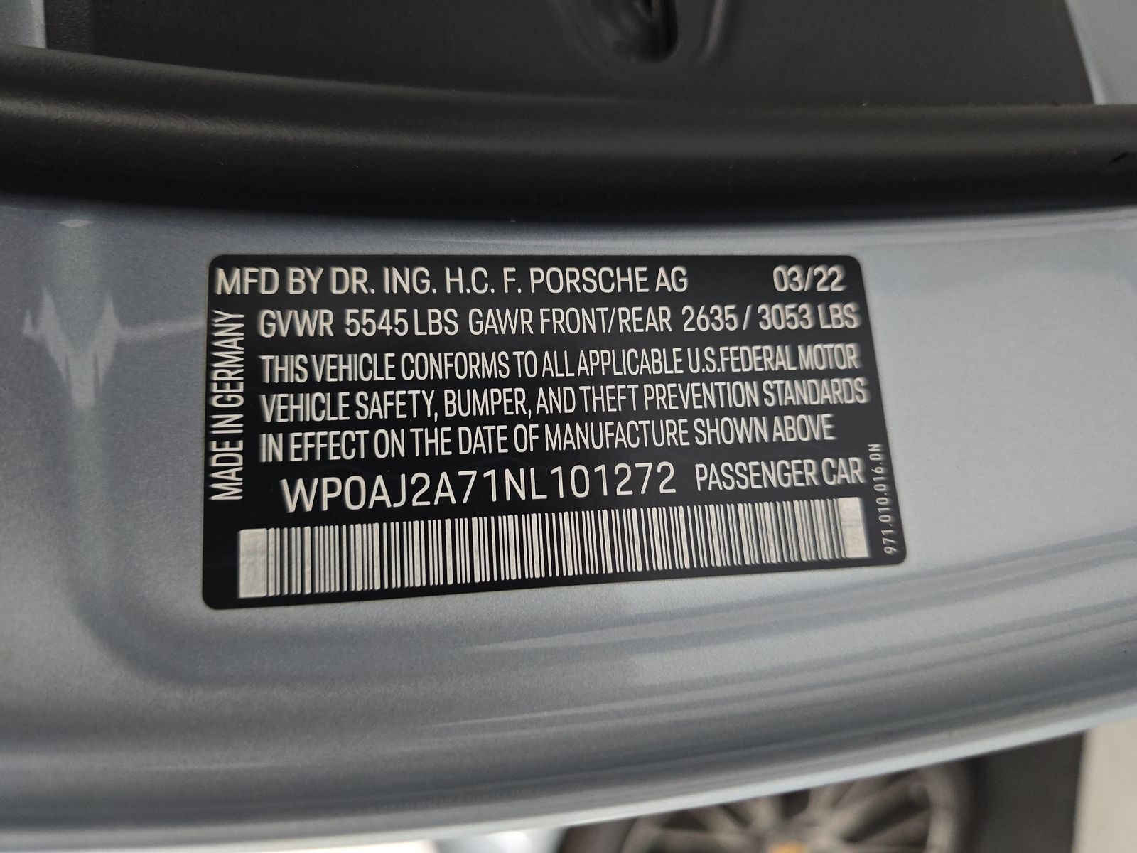 2022 Porsche Panamera Platinum Edition RWD