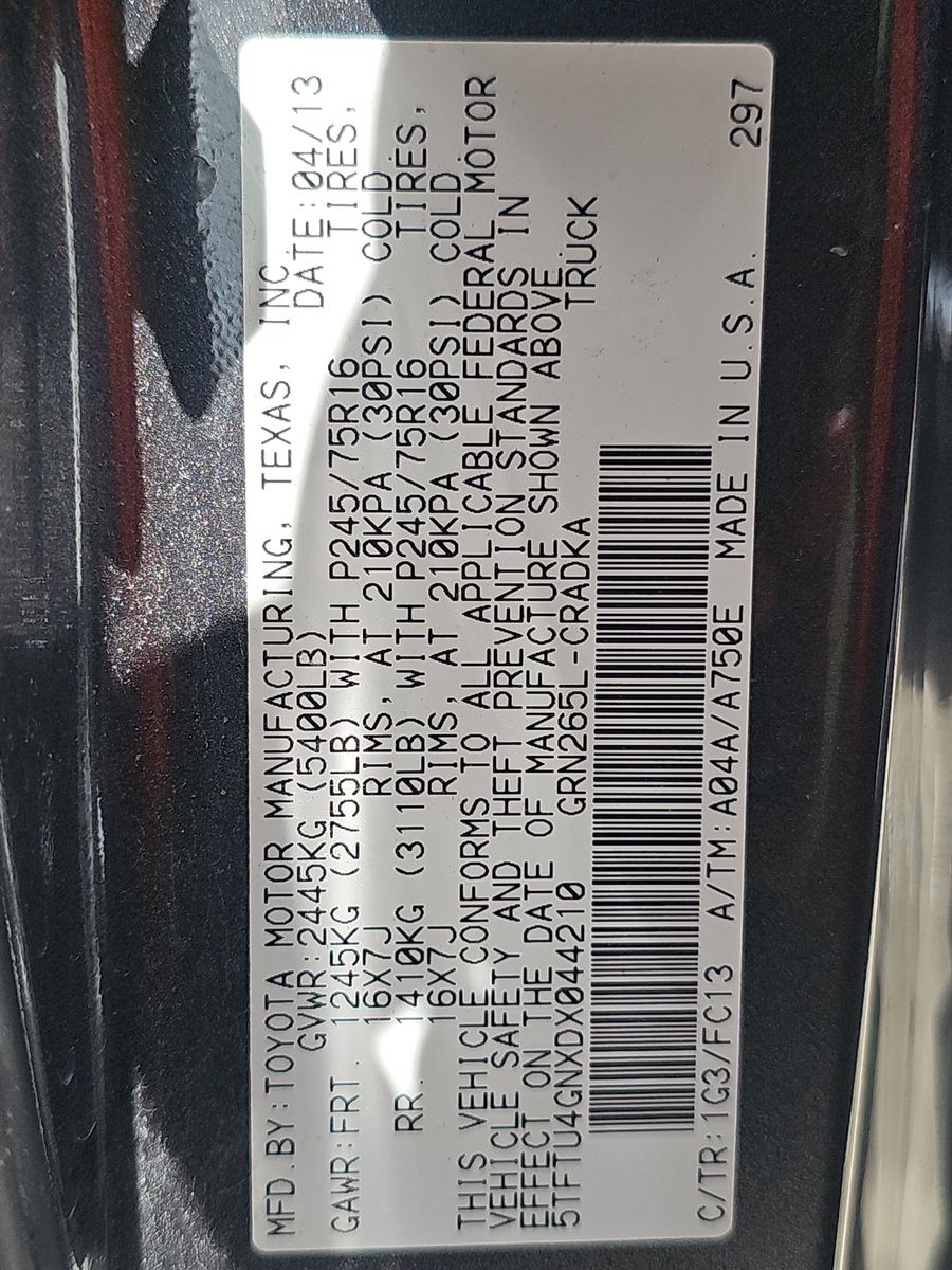 2013 Toyota Tacoma PreRunner RWD