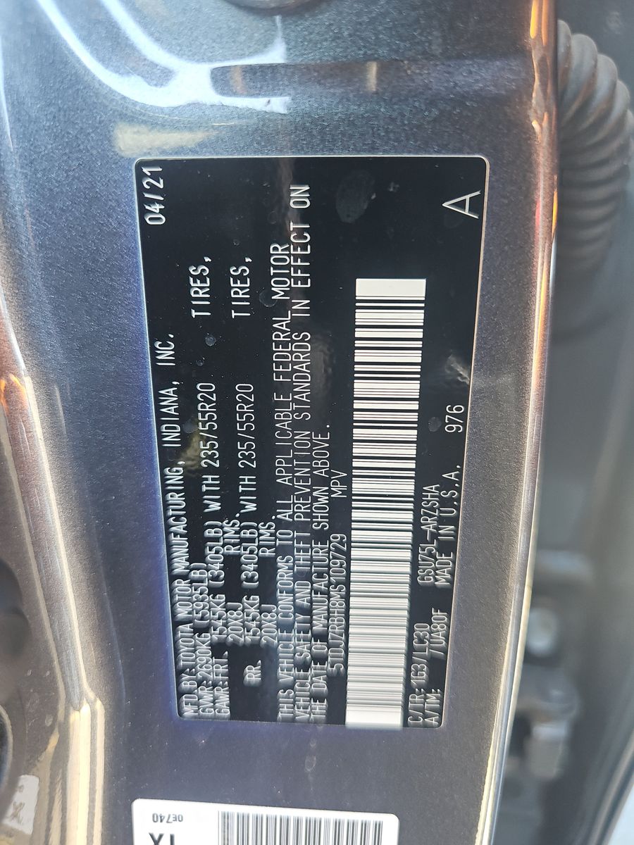 2021 Toyota Highlander XSE AWD