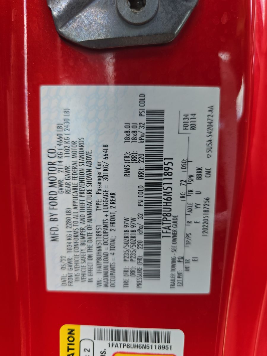 2022 Ford Mustang EcoBoost Premium RWD