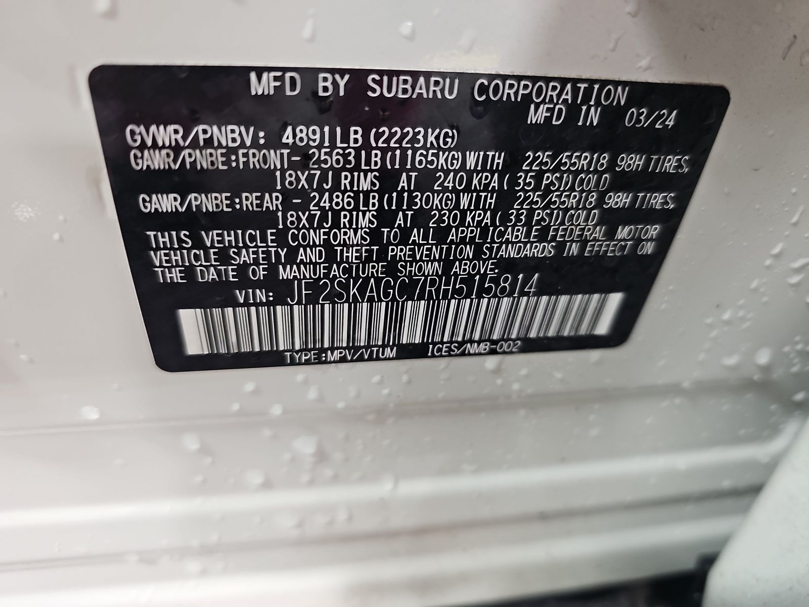 2024 Subaru Forester Sport AWD