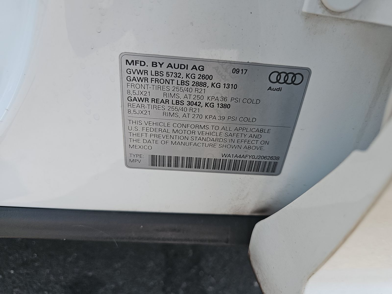 2018 Audi SQ5 Premium Plus AWD