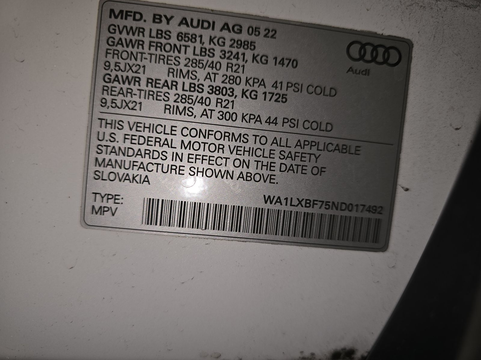 2022 Audi Q7 Premium Plus AWD