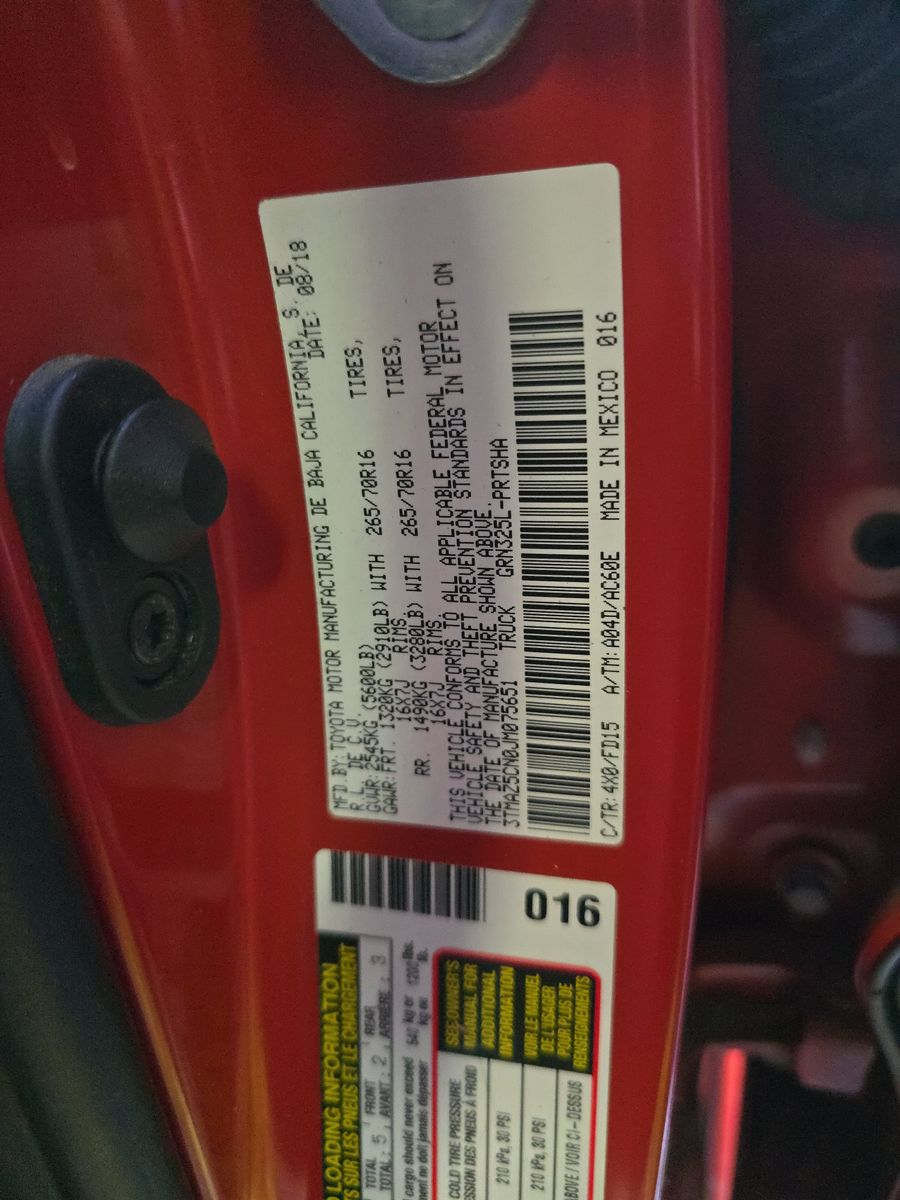 2018 Toyota Tacoma TRD Off-Road RWD