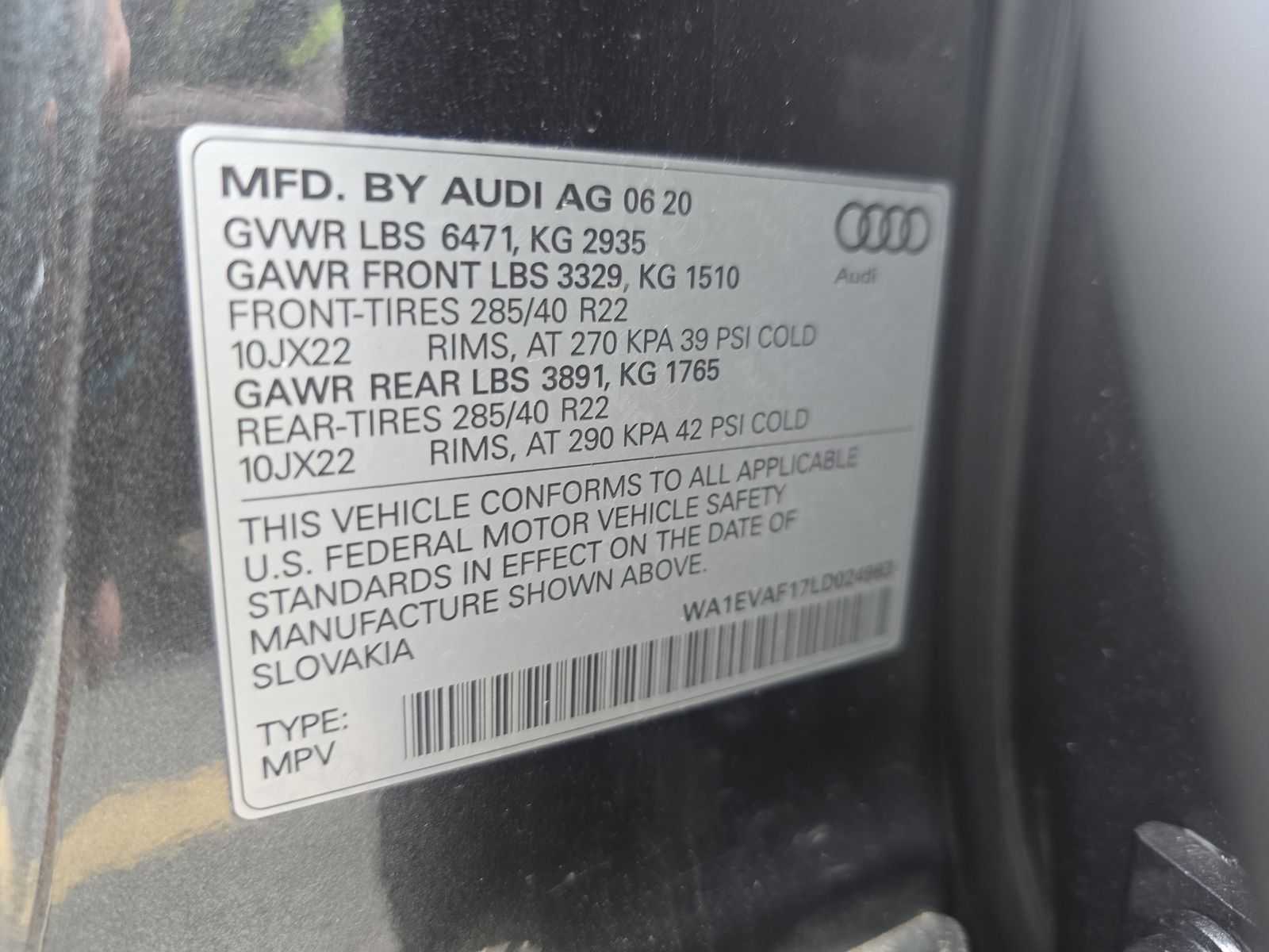2020 Audi Q8 Premium Plus AWD